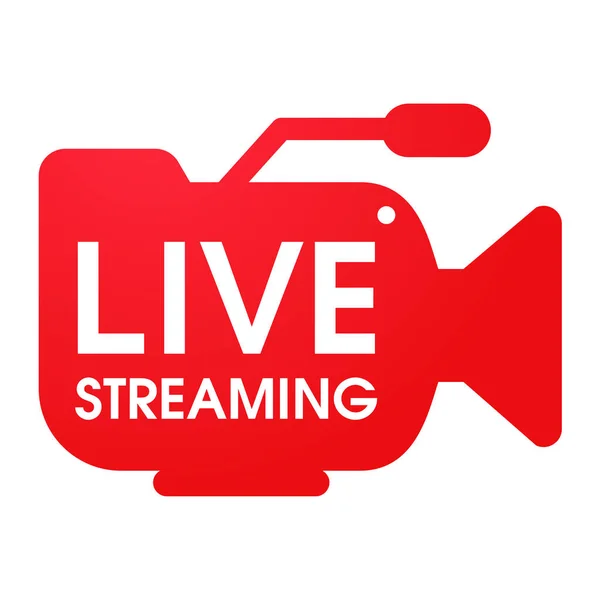 Simbolo Streaming Live Icona Trasmissione Online Concetto Streaming Live Vendita — Vettoriale Stock