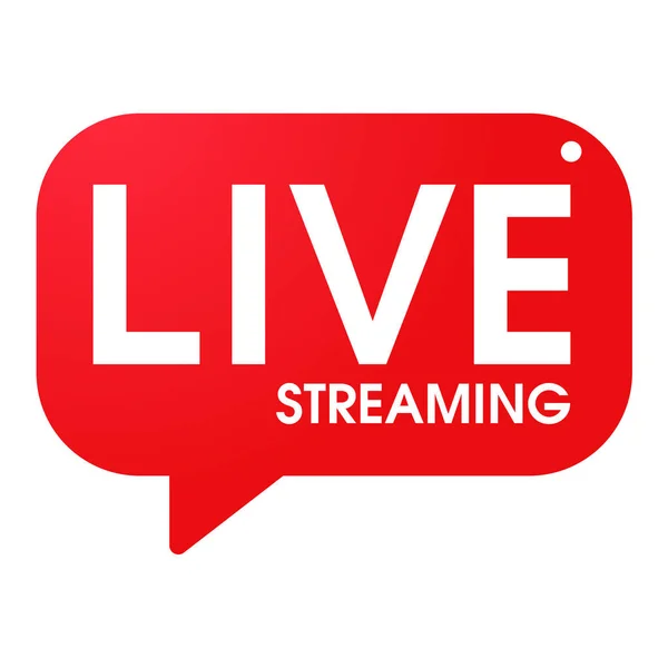 Simbolo Streaming Live Icona Trasmissione Online Concetto Streaming Live Vendita — Vettoriale Stock