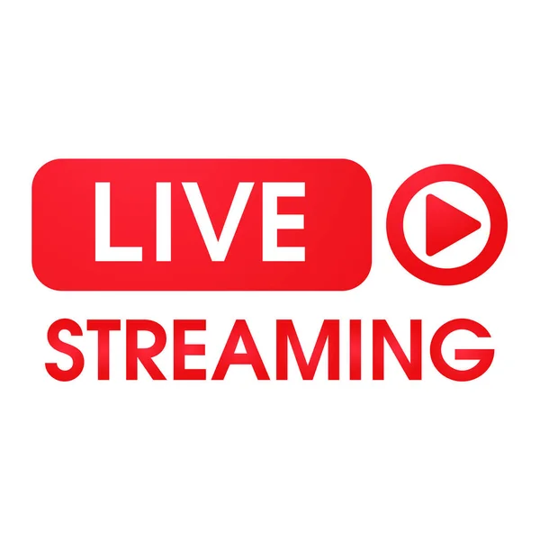 Live Streaming Symbol Online Broadcast Icon Concept Live Streaming Selling — Stock Vector