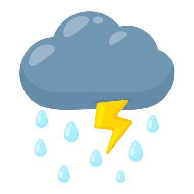 Hoş hava ikonu seti. Hava tahmini simgesi beyaz arkaplanda izole edildi.