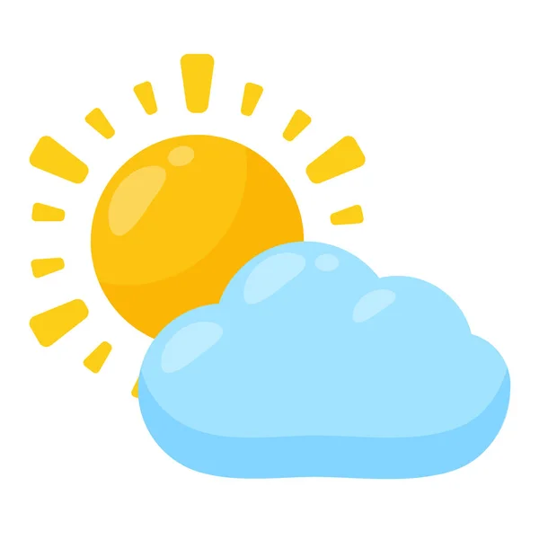 Cute Weather Icon Set Weather Forecast Icon Isolated White Background — Stock Vector