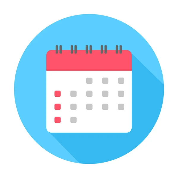 Icono Calendario Vacío Para Programar Citas Fechas Importantes Del Año — Vector de stock