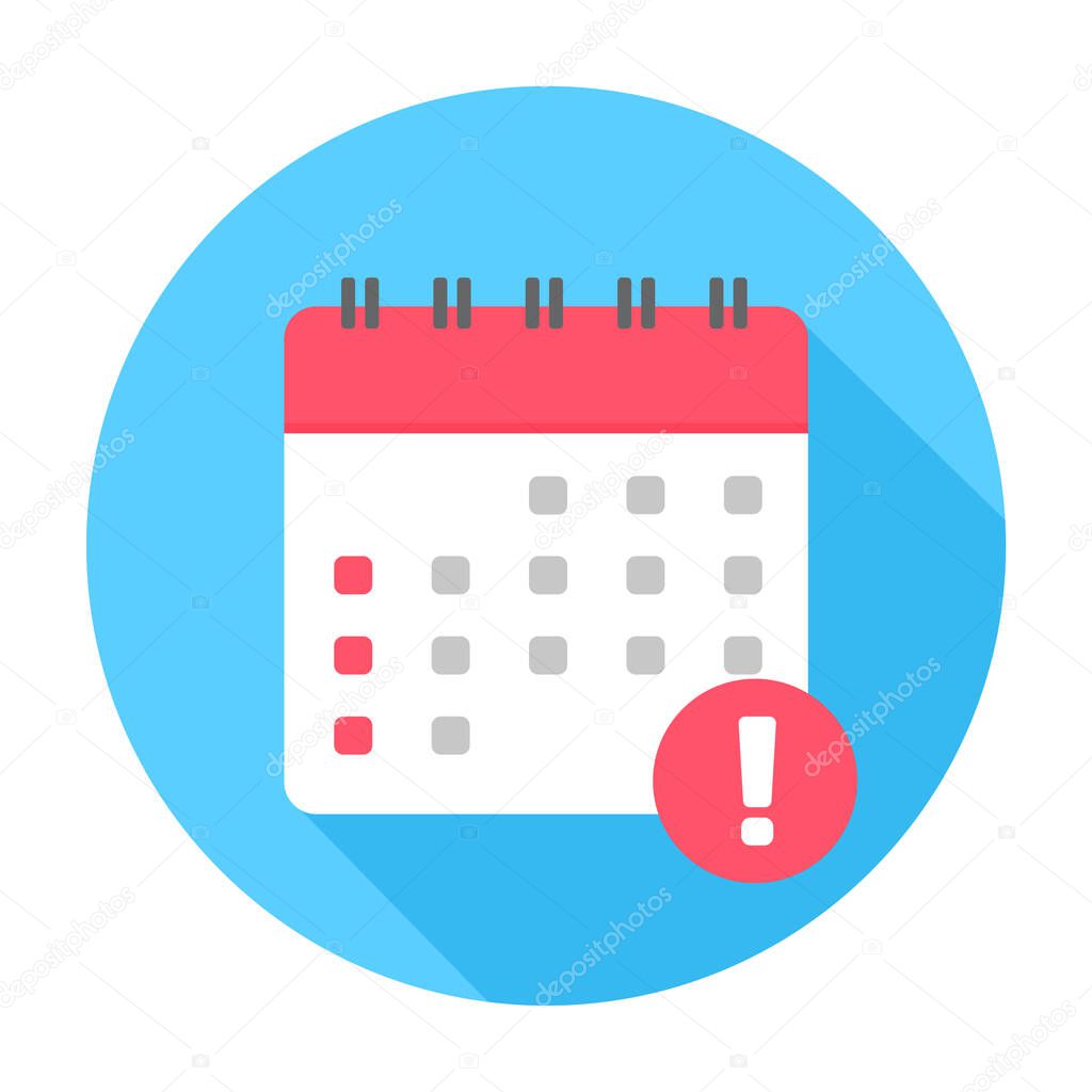 Empty calendar icon For scheduling appointments on important dates of the year.