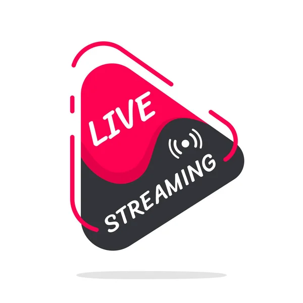 Live Streaming Symbol Set Onlinesändningsikon Begreppet Live Streaming För Försäljning — Stock vektor