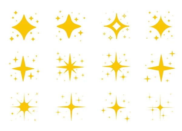 Векторный Золотисто Желтый Свет Искры — стоковый вектор