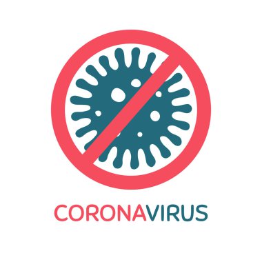 Coronavirus koruma sembolü kırmızı. Virüsü öldürerek mikropların yayılmasını engellemek..