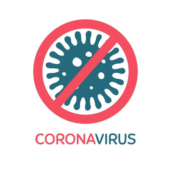 Symbole Protection Coronavirus Est Rouge Arrêter Propagation Des Germes Tuant — Image vectorielle