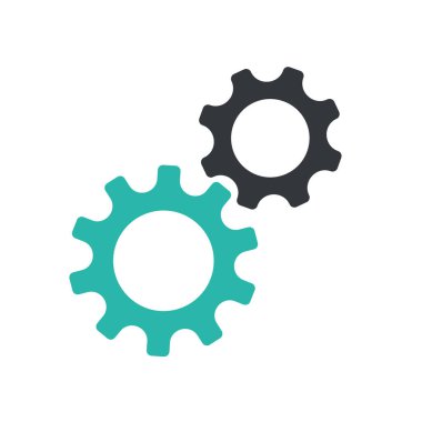 Vites Vektör Simgesi. Sürekli çalışan teçhizat Organizasyon hareketi kavramı.