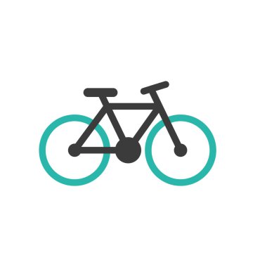 Bisiklet Simgesi Vektörü. Bisiklet kullanmak egzersizdir. Dünya için kaynak kullanımını azaltır..