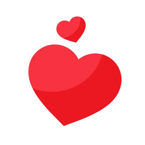Red Heart Symbol Symbol Love Various Forms Assembling Media Day — Stock Vector