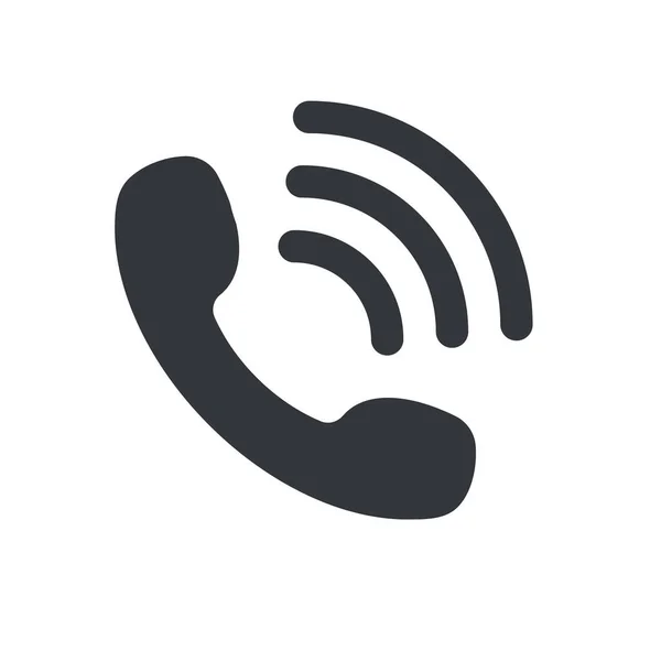 Roep Icoon Vector Lawaaierige Telefoon Flat Calling Symbool Geïsoleerd Witte — Stockvector