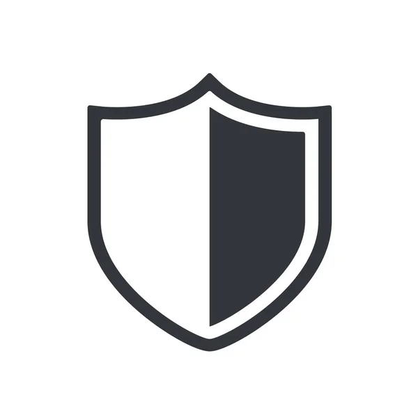Ícone Escudo Escudo Preto Desmontado Fundo Ícone Que Representa Proteção —  Vetores de Stock