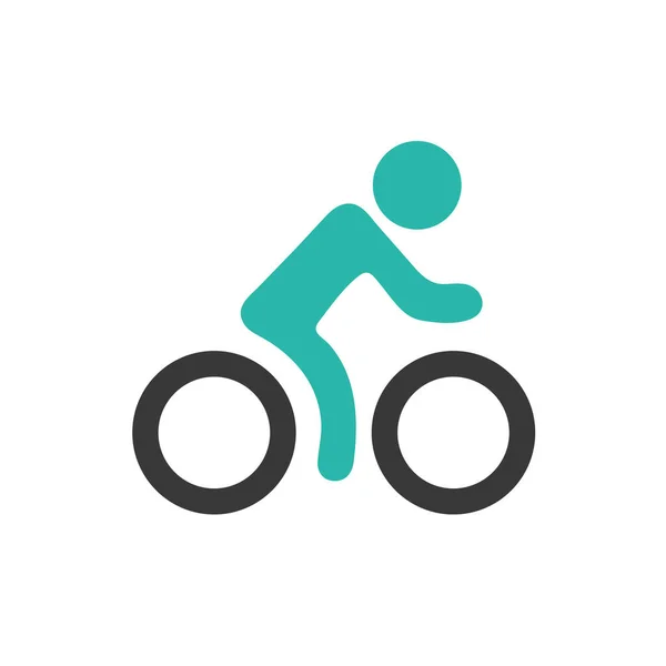 Bisiklet Simgesi Vektörü Bisiklet Kullanmak Egzersizdir Dünya Için Kaynak Kullanımını — Stok Vektör