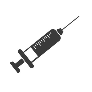 Şırınga Simgesi. Coronavirüsü önlemek ve tedavi etmek için tıbbi şırınga. Hastalık aşısı konsepti.