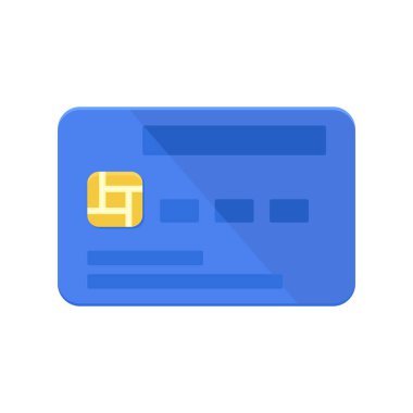 Basit Düz Kredi Kartı Vektörü Konforlu para harcama fikirleri beyaz arka planda izole