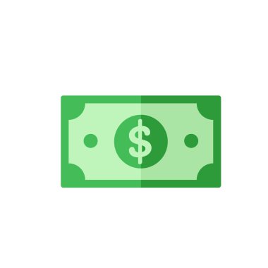 Basit yeşil dolar banknotları. Beyaz arka planda izole edilmiş para harcama fikirleri..