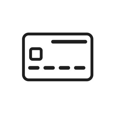 Kredi kartı vektör simgesi sade kullanışlı para harcama kavramı beyaz arkaplanda izole