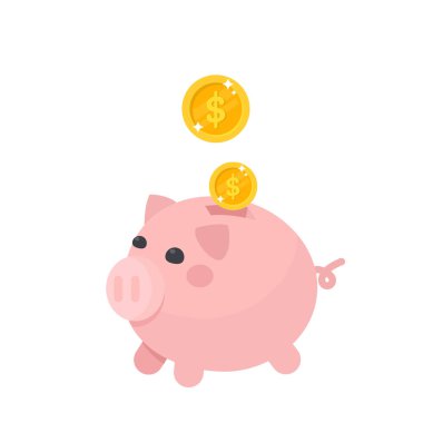 İçinde bir dolar olan bir kumbara. Para biriktirme fikirleri.