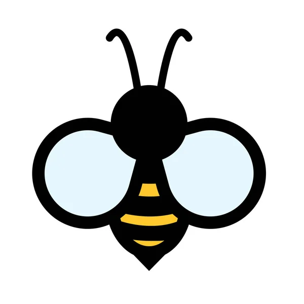 Eenvoudig Mooi Bijenontwerp Voor Het Decoreren Van Honingproducten — Stockvector