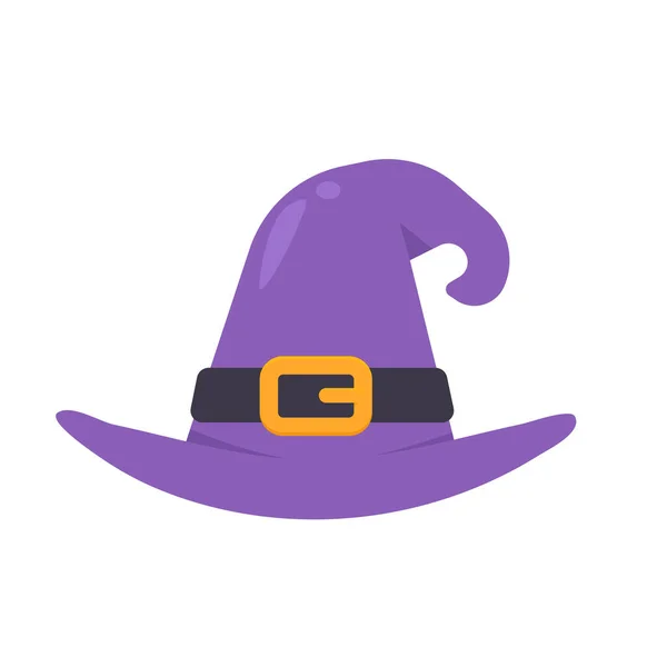 Purple Witch Hat Black Belt Top Halloween Costume — Stock Vector