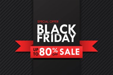 Tanıtım fiyatları etiketli basit bir BlackFriday tipografi tasarımı. Ve güzel görünen uzun gölgeler