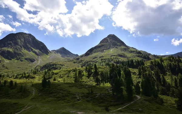 Montañas Línea Fronteriza Italia Austria Passo Stalle —  Fotos de Stock