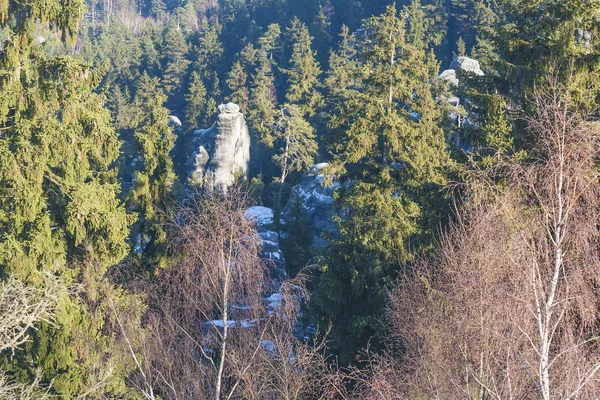 Rochas Perto Parque Nacional Adrpsach Teplice República Checa — Fotografia de Stock