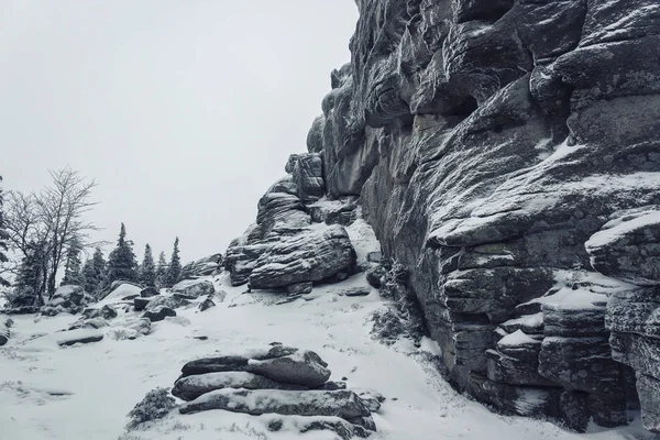 Winter Karkonosze Mist Vorst Nad Sneeuw — Stockfoto