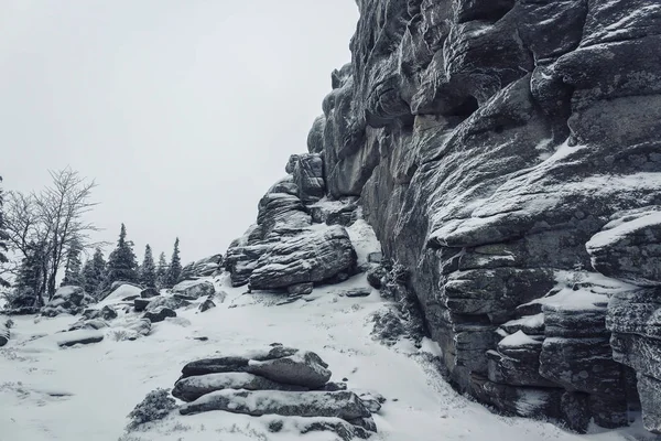 Hiver Karkonosze Brouillard Neige Nad Givre — Photo