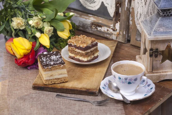 Leckerer Kuchen Zum Valentinstag — Stockfoto