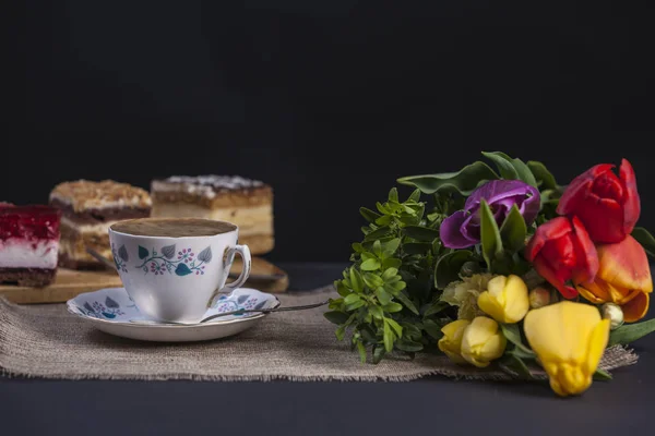 Bolo Saboroso Para Dia Dos Namorados — Fotografia de Stock