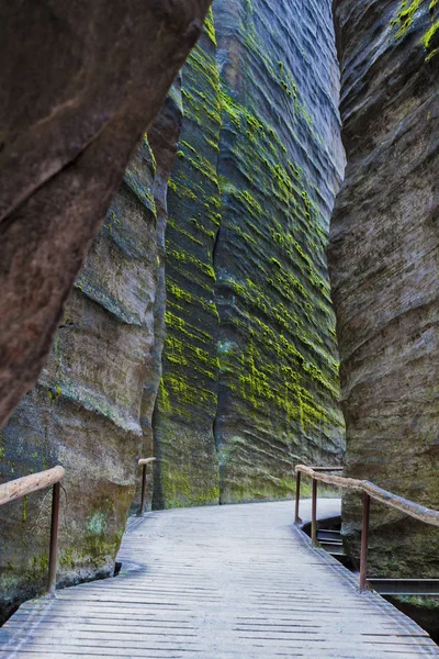 Parco Nazionale Delle Rocce Adrspach Teplice Rock Town Repubblica Ceca — Foto Stock