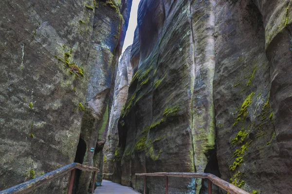 Parque Nacional Adrspach Teplice Rocas Rock Town República Checa —  Fotos de Stock