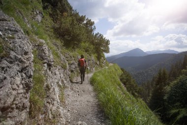 Bavyera Alpleri'nde hiking dağ