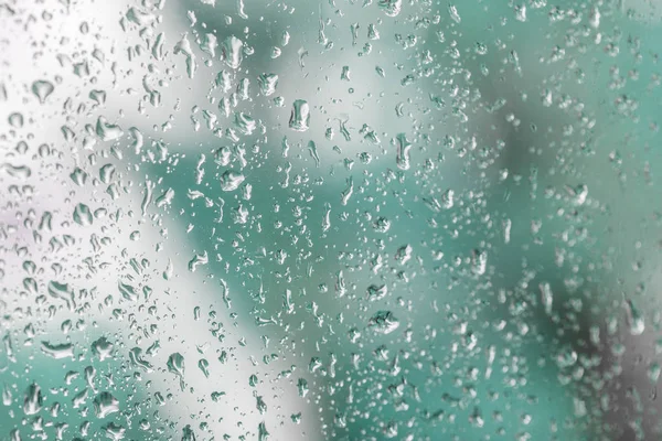 雨滴在玻璃窗上 — 图库照片