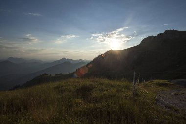Rotwand Dağı 'nda günbatımı, Bavaria