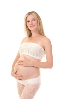 Gebelik ve annelik kavramı. Mutlu hamile kadın