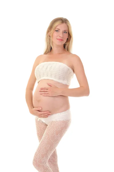 Concept Grossesse Maternité Heureuse Femme Enceinte — Photo