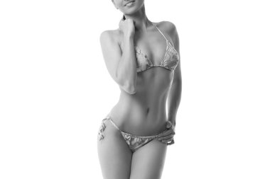 Bikinili güzel kadın.