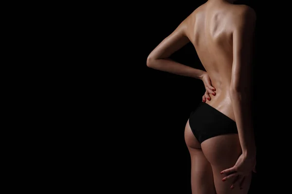 Visão traseira da bela parte inferior feminina — Fotografia de Stock