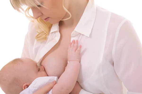 Madre amamantando a su bebé recién nacido —  Fotos de Stock