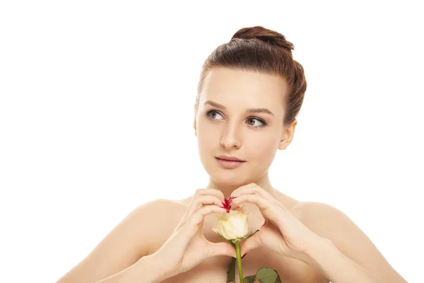 Portrait of a young beautiful girl — Stock Photo, Image