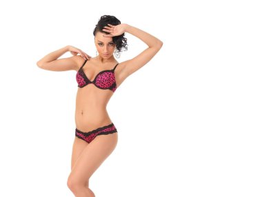 seksi iç çamaşırı giyen güzel kız