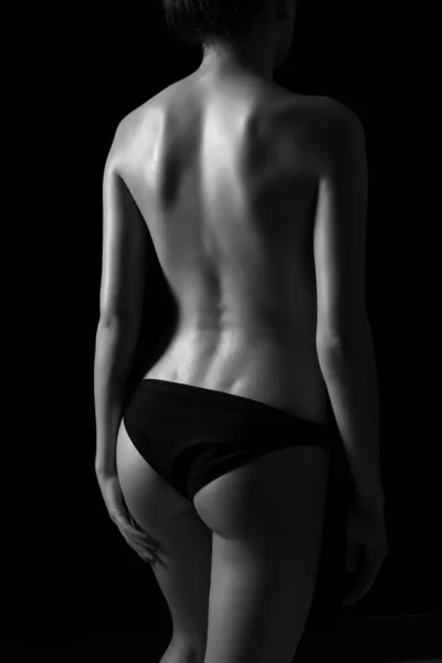 Visão traseira da bela parte inferior feminina — Fotografia de Stock