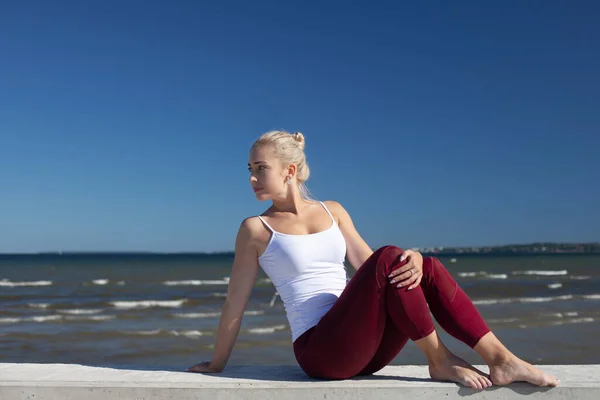 Jovem Beleza Elegante Esportes Menina Sportswear — Fotografia de Stock