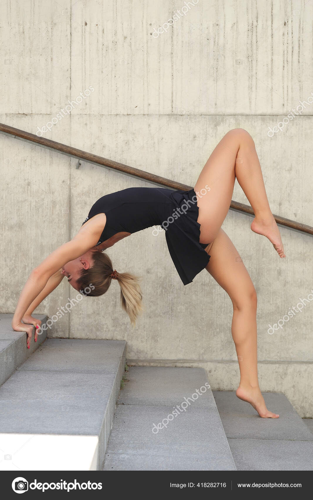Young Athletic Girl Flexible Sexual Body - Stock Photo ...