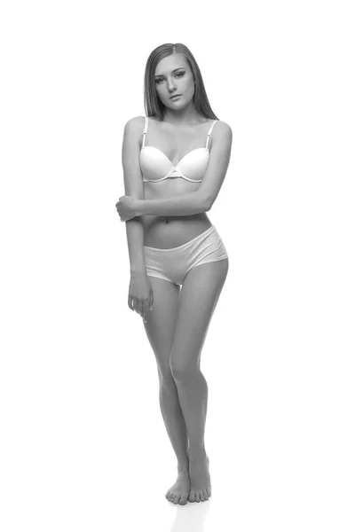 아름다운 몸매의 란제리를 — 스톡 사진