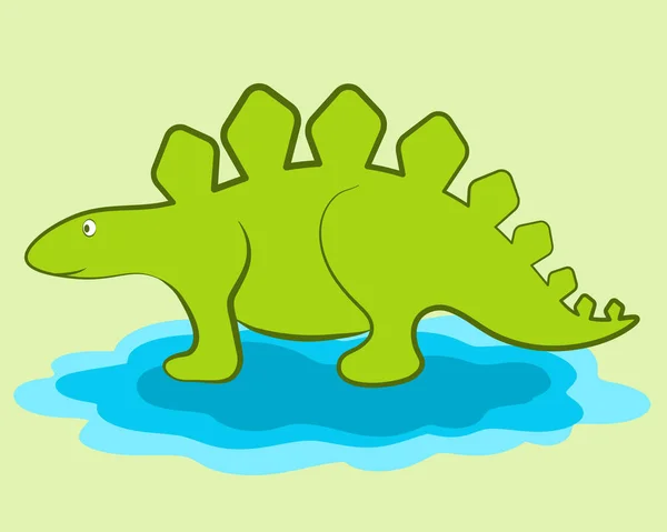 Cartoon Dinosaur Character — Stock Vector