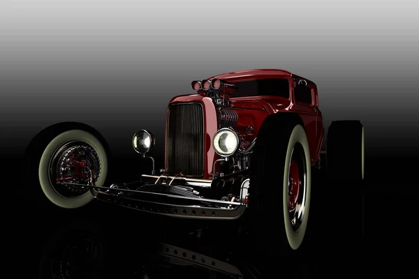 Hot Rod 3D render — Stock Photo, Image