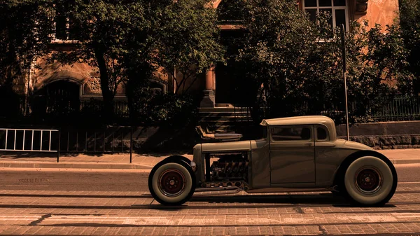 Hotrod. 3D-gengivelse - Stock-foto